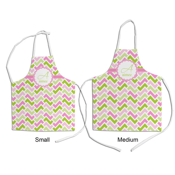 Pink & Green Geometric Kid's Aprons - Comparison