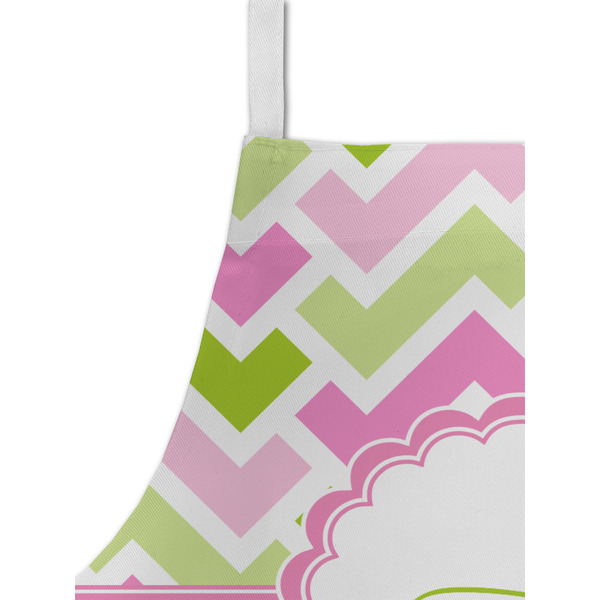 Pink & Green Geometric Kid's Aprons - Detail