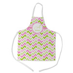 Pink & Green Geometric Kid's Apron - Medium (Personalized)