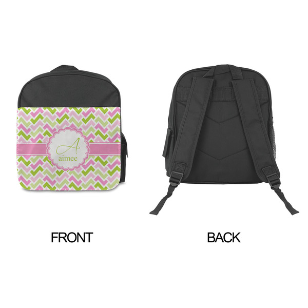 Pink & Green Geometric Kid's Backpack - Approval