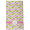 Pink & Green Geometric Kitchen Towel - Poly Cotton - Full Front