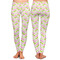 Pink & Green Geometric Ladies Leggings - Front and Back