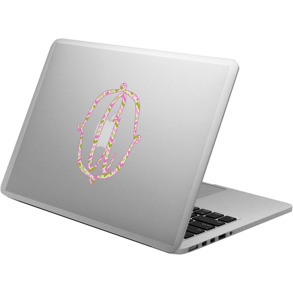 Custom Pink & Green Geometric Laptop Decal (Personalized)