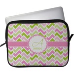 Pink & Green Geometric Laptop Sleeve / Case (Personalized)