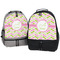 Pink & Green Geometric Large Backpacks - Both