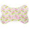 Pink & Green Geometric Bone Shaped Dog Food Mat (Personalized)
