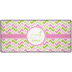 Pink & Green Geometric Gaming Mouse Pad (Personalized)
