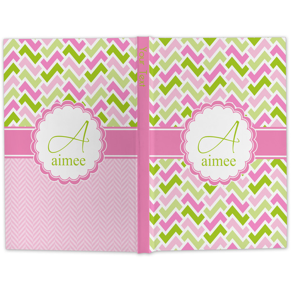Pink & Green Geometric Large Hard Cover Journal - Apvl
