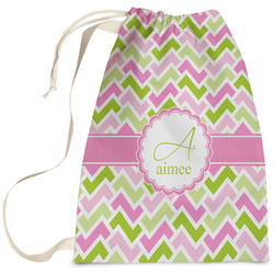 Pink & Green Geometric Laundry Bag - Large (Personalized)