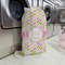Pink & Green Geometric Large Laundry Bag - In Context