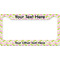 Pink & Green Geometric License Plate Frame Wide