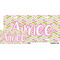 Pink & Green Geometric License Plate (Sizes)