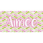 Pink & Green Geometric Front License Plate (Personalized)