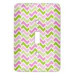 Pink & Green Geometric Light Switch Cover (Single Toggle)