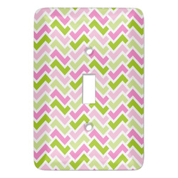 Pink & Green Geometric Light Switch Cover (Single Toggle)