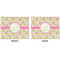 Pink & Green Geometric Linen Placemat - APPROVAL (double sided)