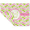 Pink & Green Geometric Linen Placemat - Folded Corner (double side)