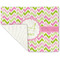 Pink & Green Geometric Linen Placemat - Folded Corner (single side)