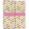 Pink & Green Geometric Linen Placemat - Folded Half (double sided)