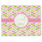 Pink & Green Geometric Single-Sided Linen Placemat - Single w/ Name and Initial