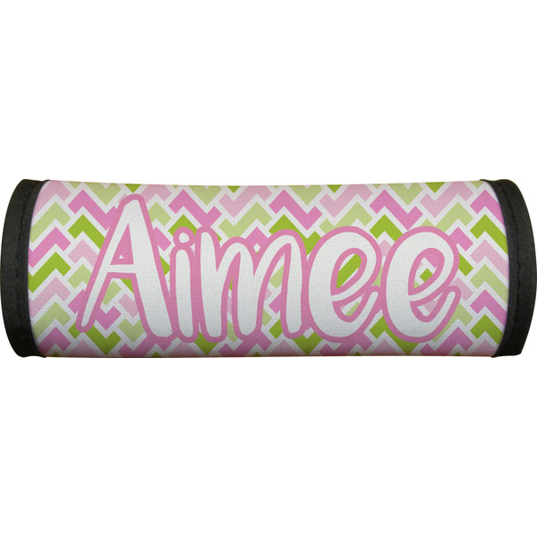 Pink & Green Geometric Luggage Handle Wrap