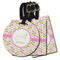 Pink & Green Geometric Luggage Tags - 3 Shapes Availabel