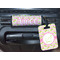 Pink & Green Geometric Luggage Wrap & Tag