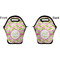 Pink & Green Geometric Lunch Bag - Front and Back