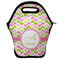 Pink & Green Geometric Lunch Bag - Front