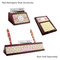 Pink & Green Geometric Mahogany Desk Accessories
