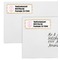 Pink & Green Geometric Mailing Labels - Double Stack Close Up