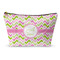 Pink & Green Geometric Makeup Bag - Large - 12.5"x7" (Personalized)