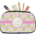 Pink & Green Geometric Makeup / Cosmetic Bag - Medium (Personalized)