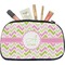 Pink & Green Geometric Makeup / Cosmetic Bag - Medium (Personalized)