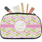 Pink & Green Geometric Makeup / Cosmetic Bag - Medium (Personalized)