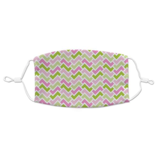 Custom Pink & Green Geometric Adult Cloth Face Mask