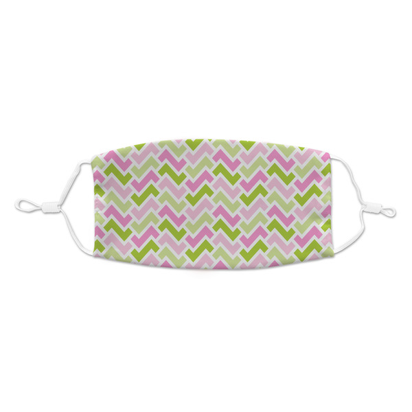 Custom Pink & Green Geometric Kid's Cloth Face Mask