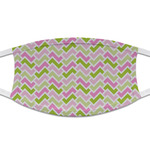 Pink & Green Geometric Cloth Face Mask (T-Shirt Fabric)