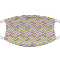 Pink & Green Geometric Cloth Face Mask (T-Shirt Fabric)