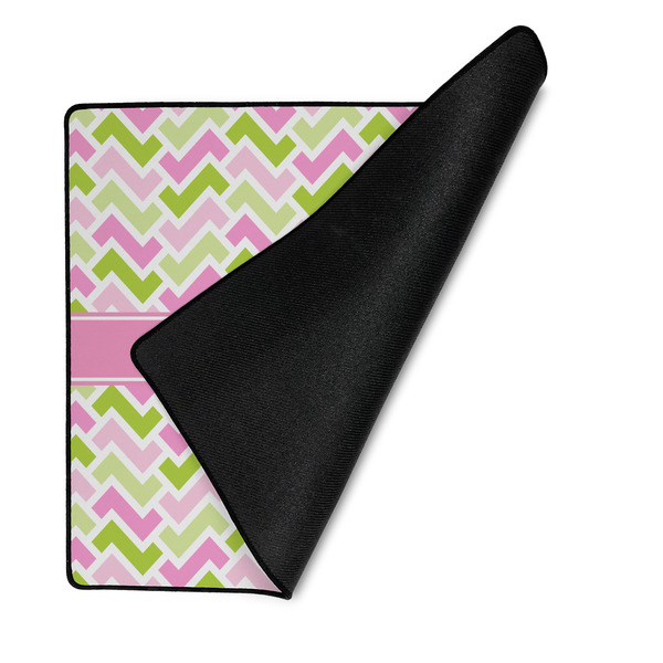Pink & Green Geometric Medium Gaming Mats - FRONT W/FOLD
