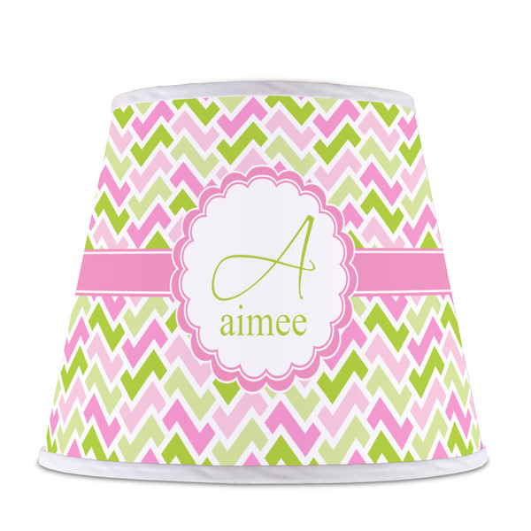 Pink & Green Geometric Poly Film Empire Lampshade - Front View
