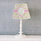 Pink & Green Geometric Poly Film Empire Lampshade - Lifestyle