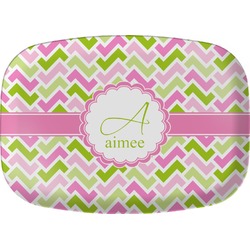 Pink & Green Geometric Melamine Platter (Personalized)