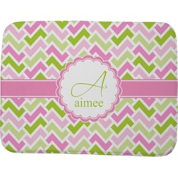 Pink & Green Geometric Memory Foam Bath Mat - 48"x36" (Personalized)