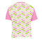 Pink & Green Geometric Men's Crew Neck T Shirt Medium - Back
