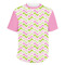 Pink & Green Geometric Men's Crew Neck T Shirt Medium - Main