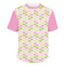 Pink & Green Geometric Men's Crew T-Shirt - 2X Large
