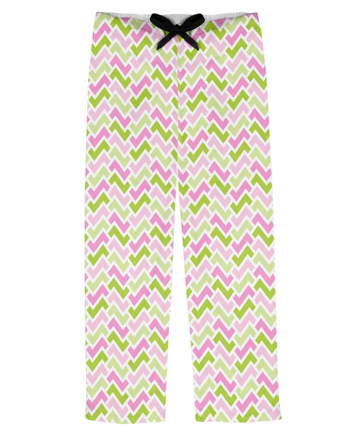 Custom Pink & Green Geometric Mens Pajama Pants | YouCustomizeIt