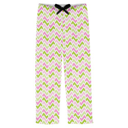 Pink & Green Geometric Mens Pajama Pants - XS