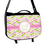 Pink & Green Geometric Messenger Bag (Personalized)